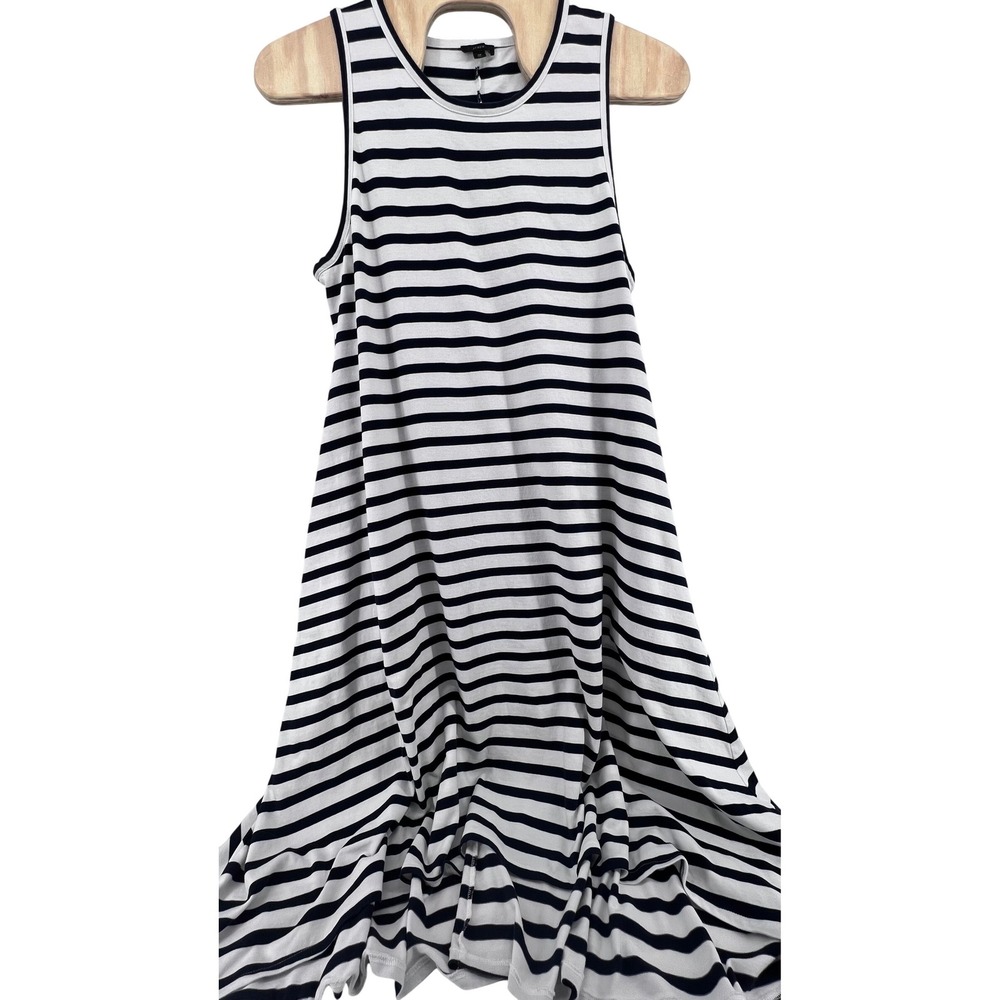 J.Crew Womens 3X Navy White Striped Sleeveless Swing Tank Dress Plus Size